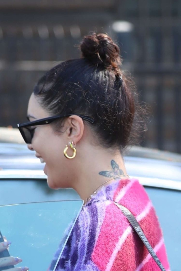 Vanessa Hudgens Candids In Red Leggings While Leaving A Gym In West Hollywood