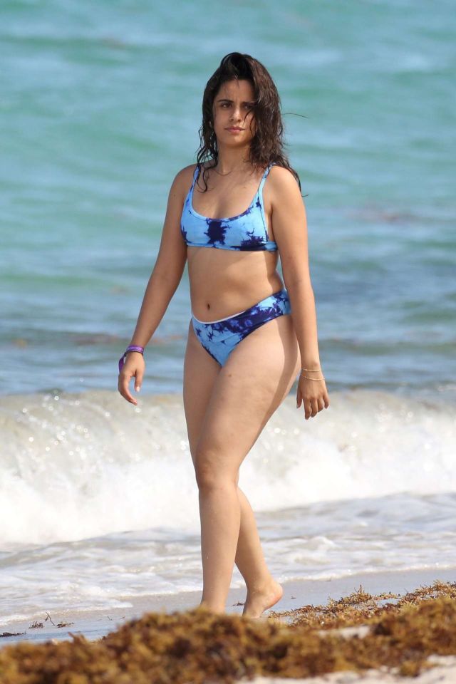 Camila Cabello In A Blue Bikini At A Beach In Miami