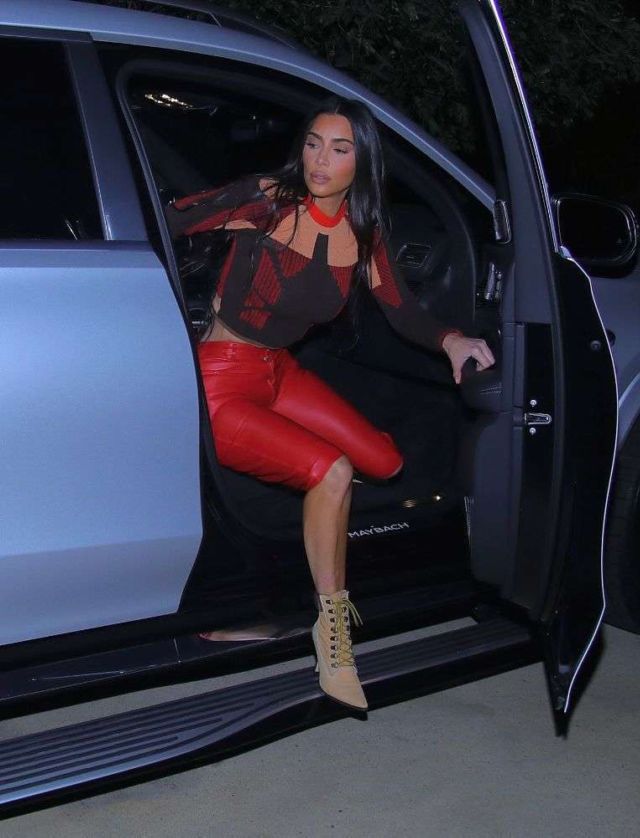 Kim Kardashian Looks Stunning In A Black Top Out In West Hollywood