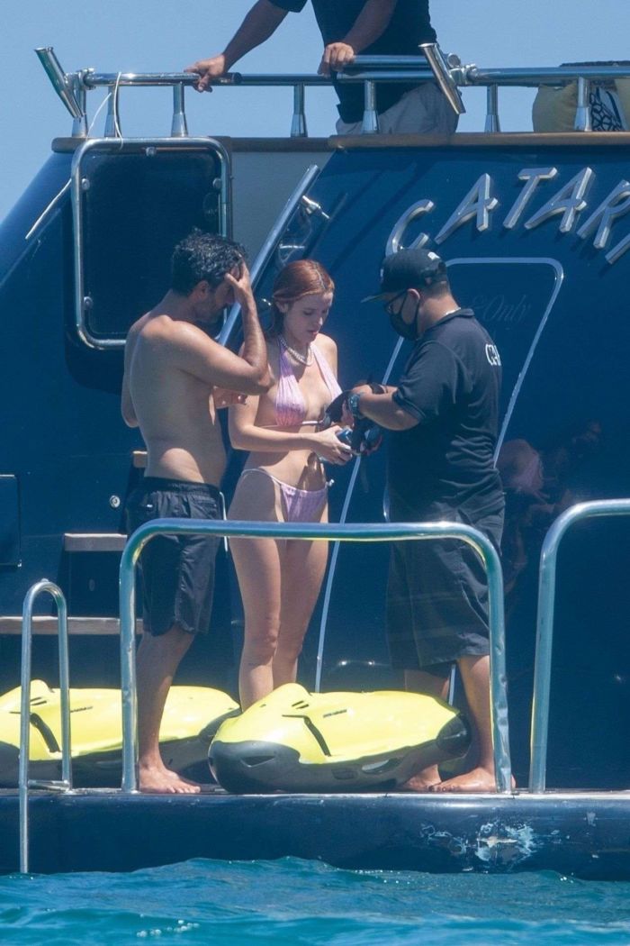 Bella Thorne And Benjamin Mascolo Vacationing On A Yacht In Cabo