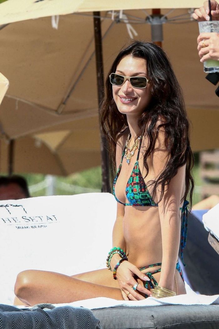 Bella Hadid Vacationing In A Bikini On The Beach In Miami