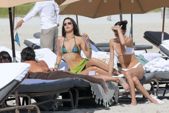 Bella Hadid Vacationing In A Bikini On The Beach In Miami