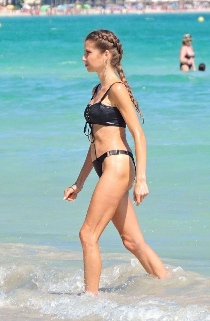 Cathy Hummels On A Bikini Vacation At The Beach In Palma De Mallorca