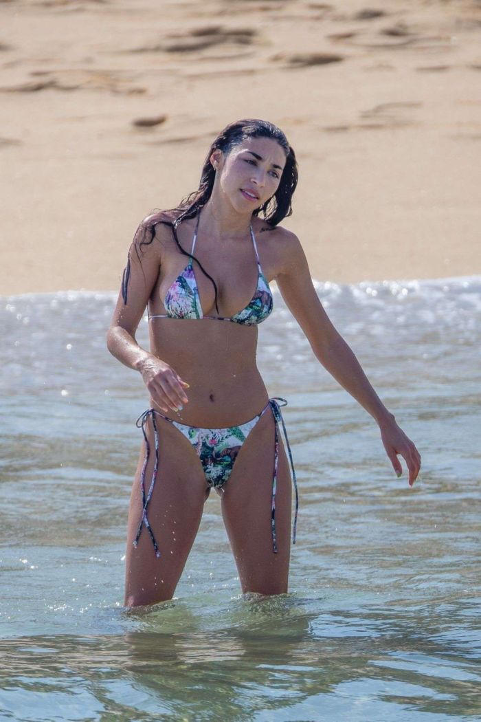 Chantel Jeffries Vacationing In A Colorful Bikini At The Beach In Cabo San Lucas