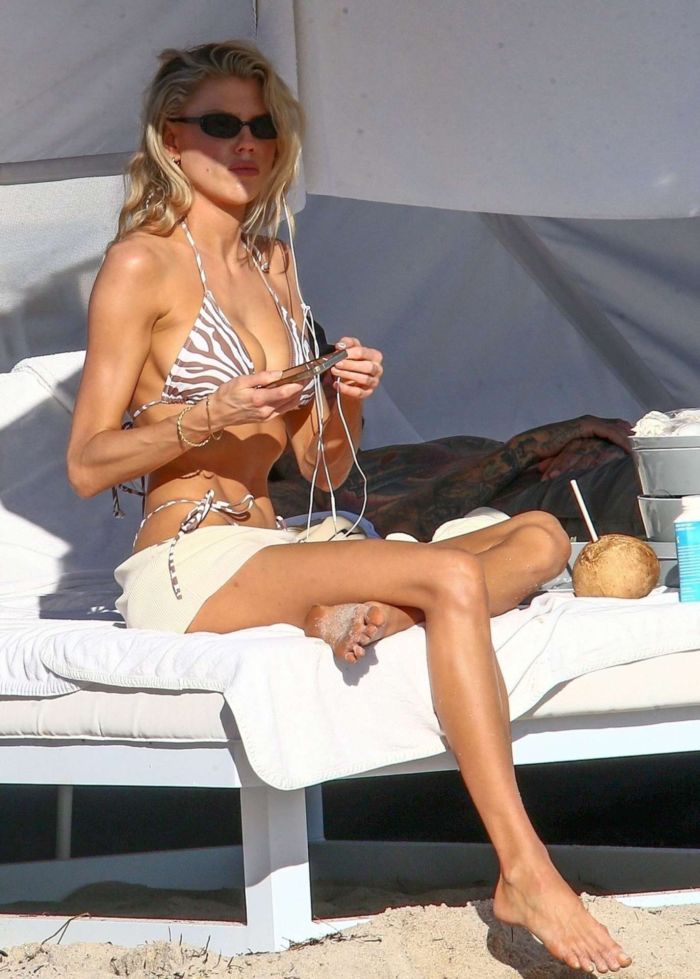 Charlotte Mckinney On A Bikini Vacation At The Beach In Miami