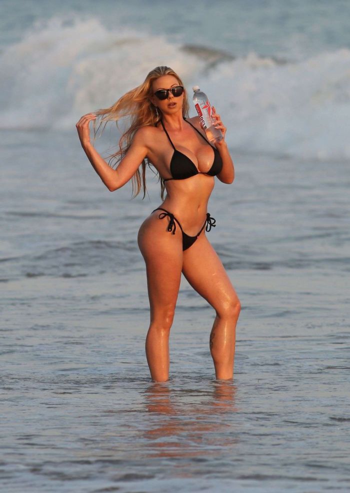 Elke Hanschke In Black Bikini For 138 Water Photoshoot In Malibu