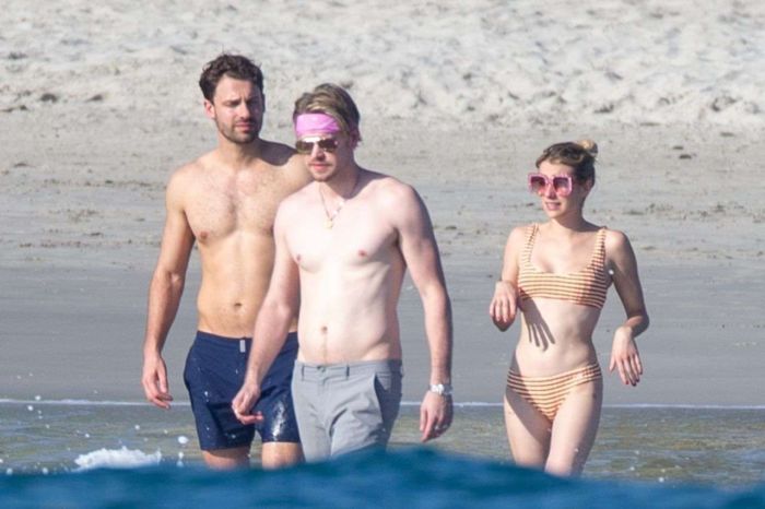 Emma Roberts Vacationing In A Bikini At The Beach