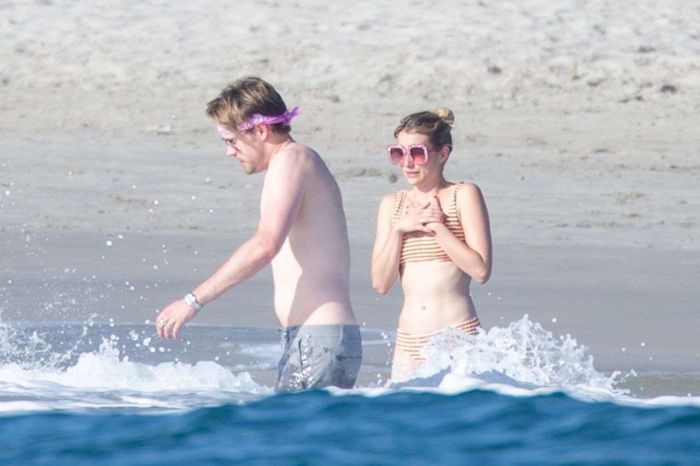Emma Roberts Vacationing In A Bikini At The Beach