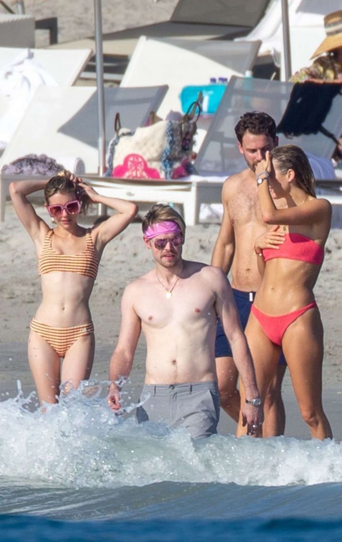 Emma Roberts Vacationing In A Bikini At The Beach