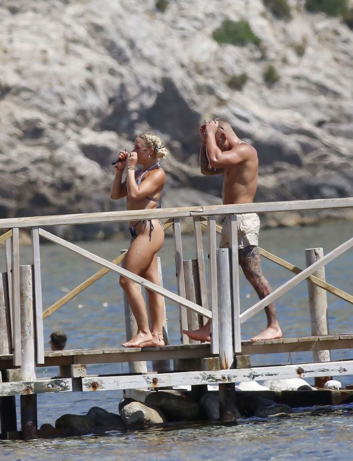 Gabby Allen Candids In Bikini On The Beach In Ibiza