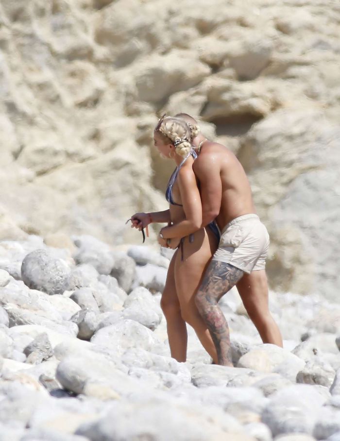 Gabby Allen Candids In Bikini On The Beach In Ibiza