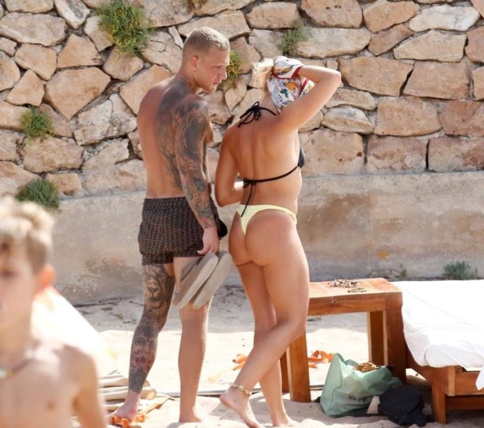 Gabby Allen In A Bikini With Her Man In Ibiza
