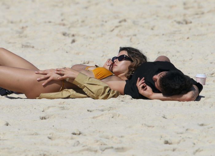 Georgia Fowler Vacationing In A Yellow Bikini At Bondi Beach In Sydney