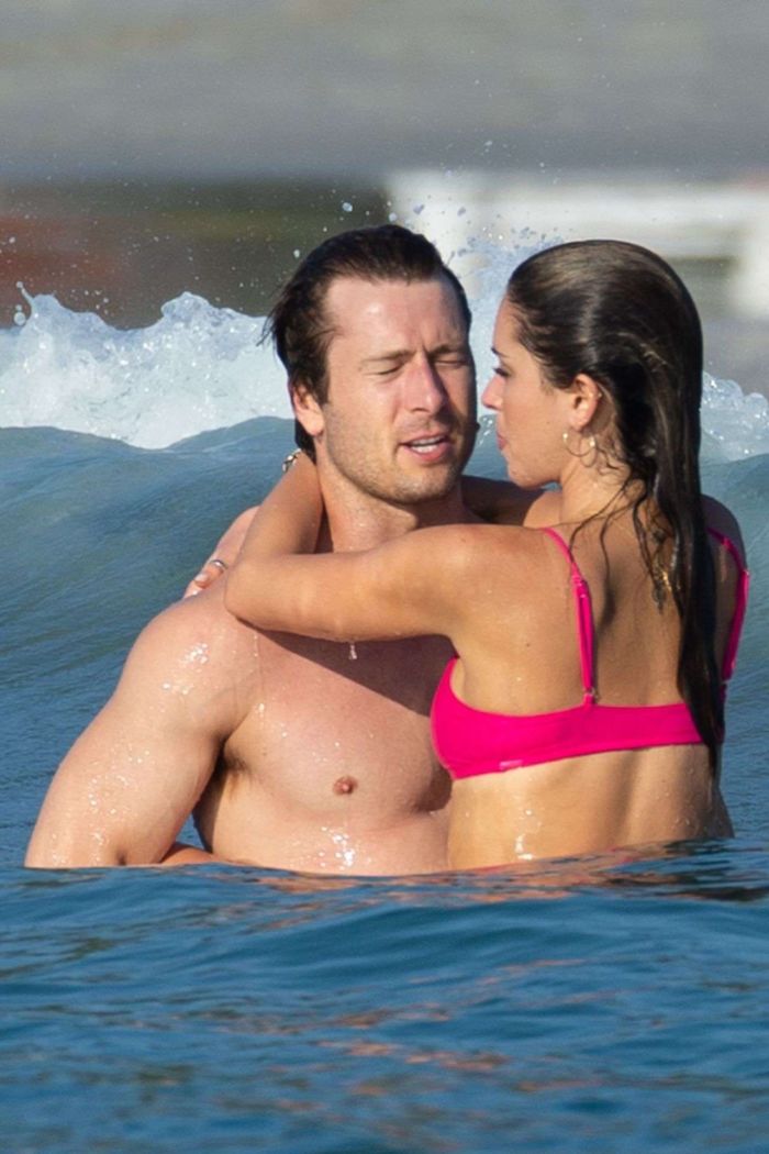 Gigi Paris Vacationing In Bikini With Glen Powell At A Beach In Mexico