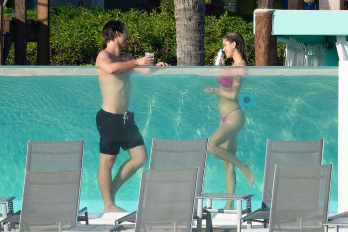 Gigi Paris Vacationing In Bikini With Glen Powell At A Beach In Mexico