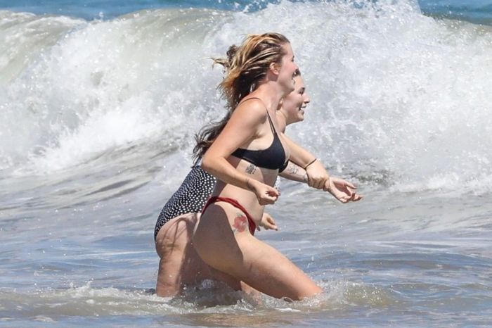 Ireland Baldwin Vacationing In A Mehandi Bikini On The Beach In Malibu