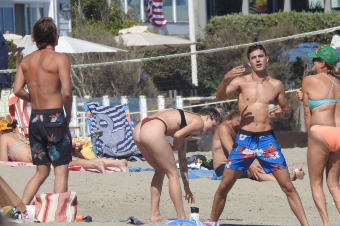 Ireland Baldwin Vacationing In A Mehandi Bikini On The Beach In Malibu