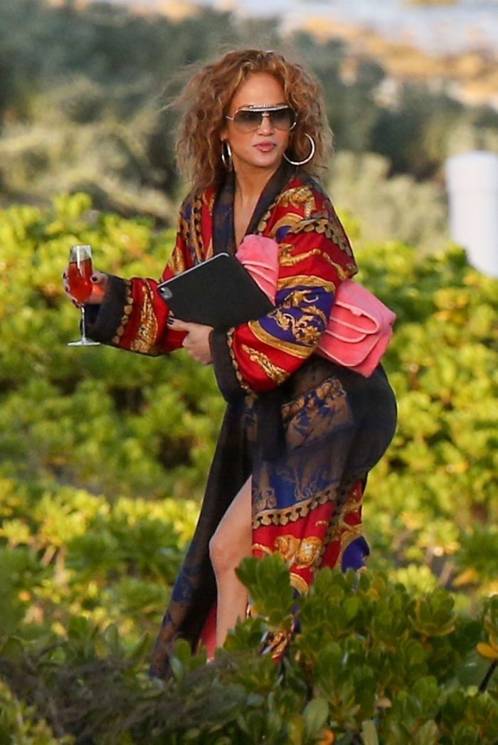 Jennifer Lopez In A Red Bikini At The Beach In Turk and Caicos