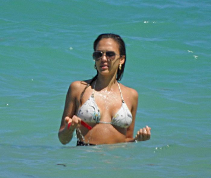 Jessica Alba In Various Bikinis At The Beach In Miami