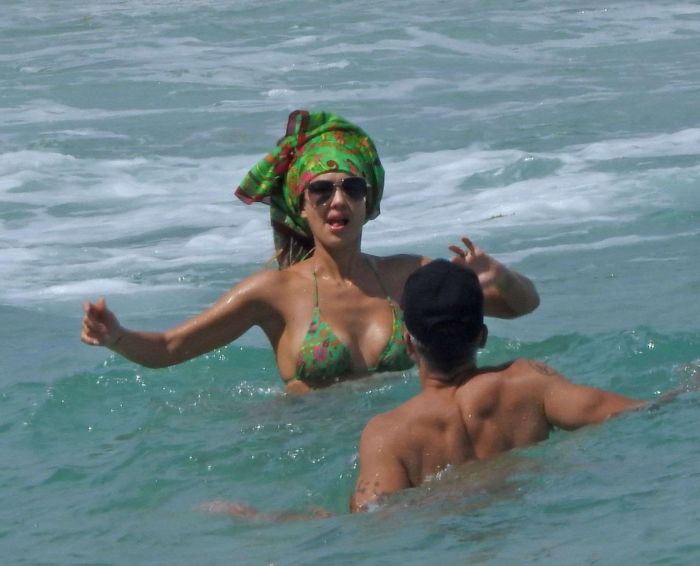 Jessica Alba In Various Bikinis At The Beach In Miami