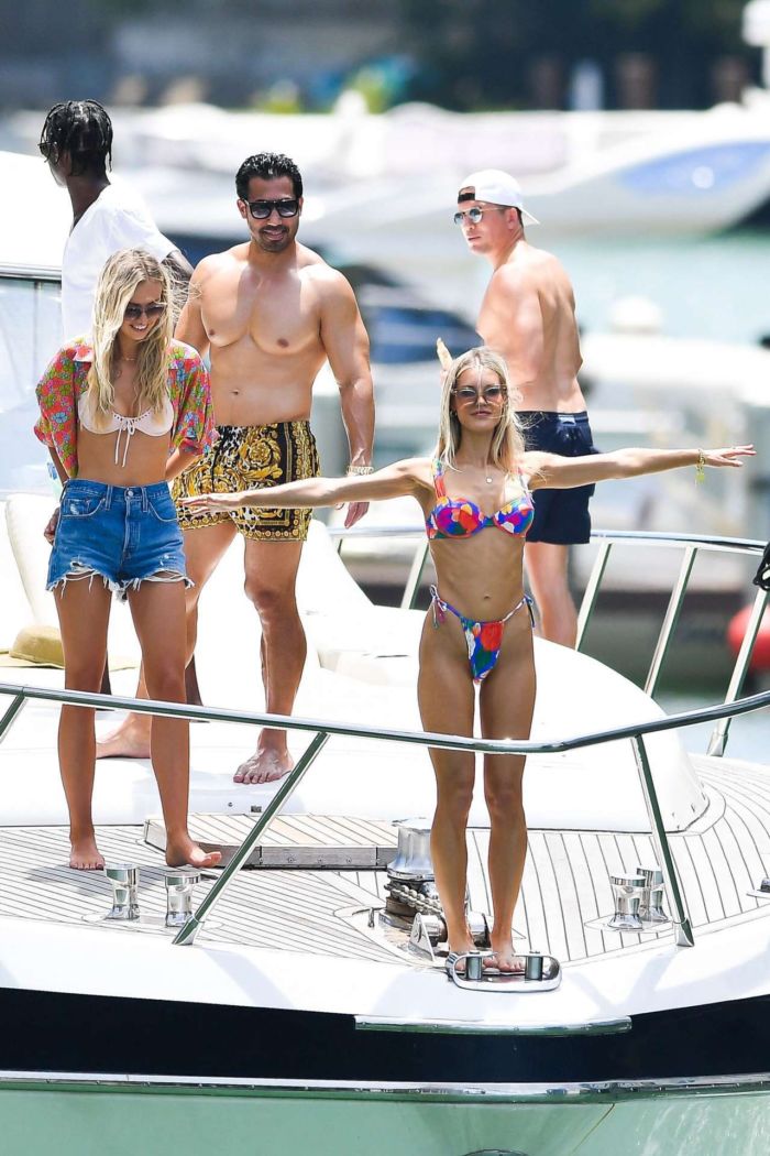 Joy Corrigan In A Bikini On A Yacht At Miami Beach