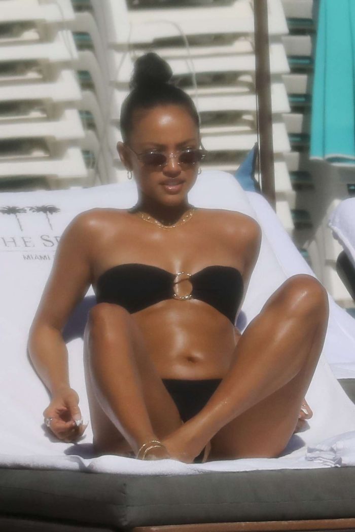 Karrueche Tran And Chantel Jeffries Vacationing In Bikini On The Beach In Miami