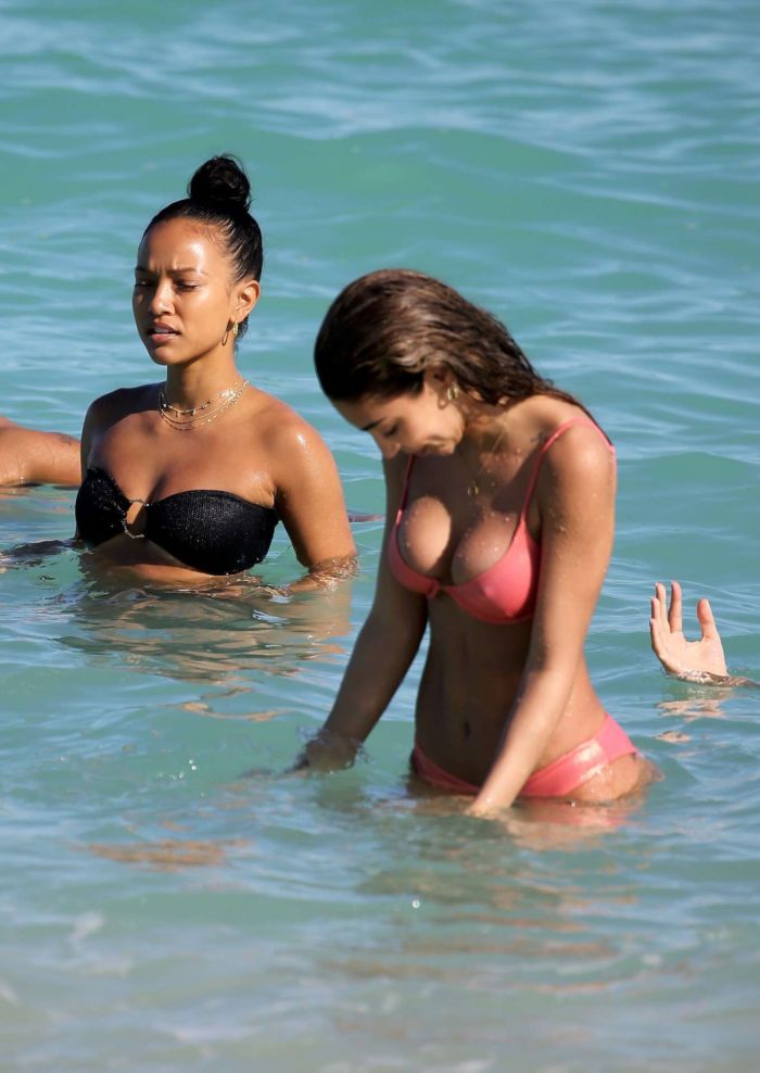 Karrueche Tran And Chantel Jeffries Vacationing In Bikini On The Beach In Miami