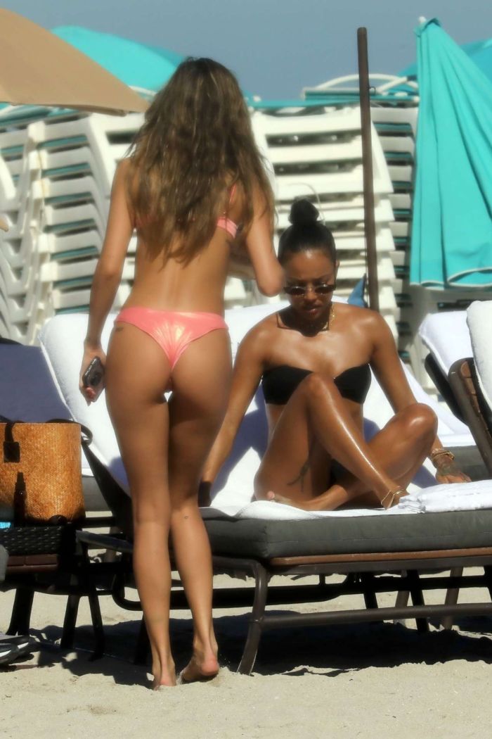 Karrueche Tran And Chantel Jeffries Vacationing In Bikini On The Beach In Miami