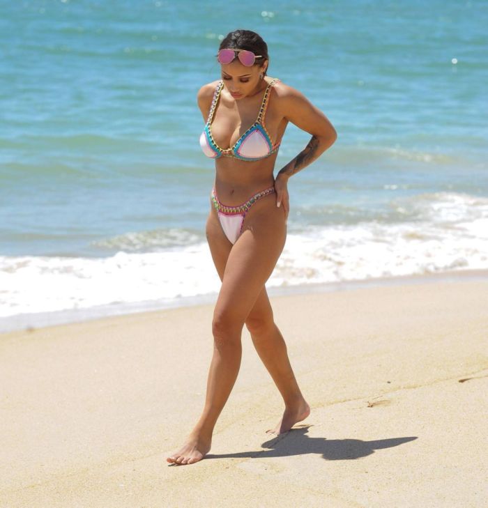 Kayleigh Morris Raising The Temperature In Bikini On The Beach In Spain