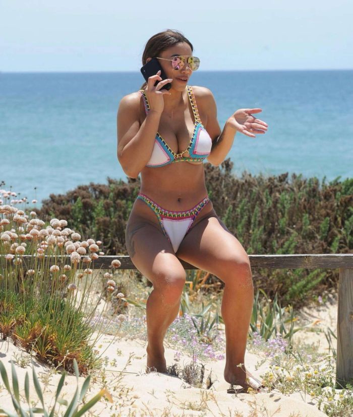 Kayleigh Morris Raising The Temperature In Bikini On The Beach In Spain