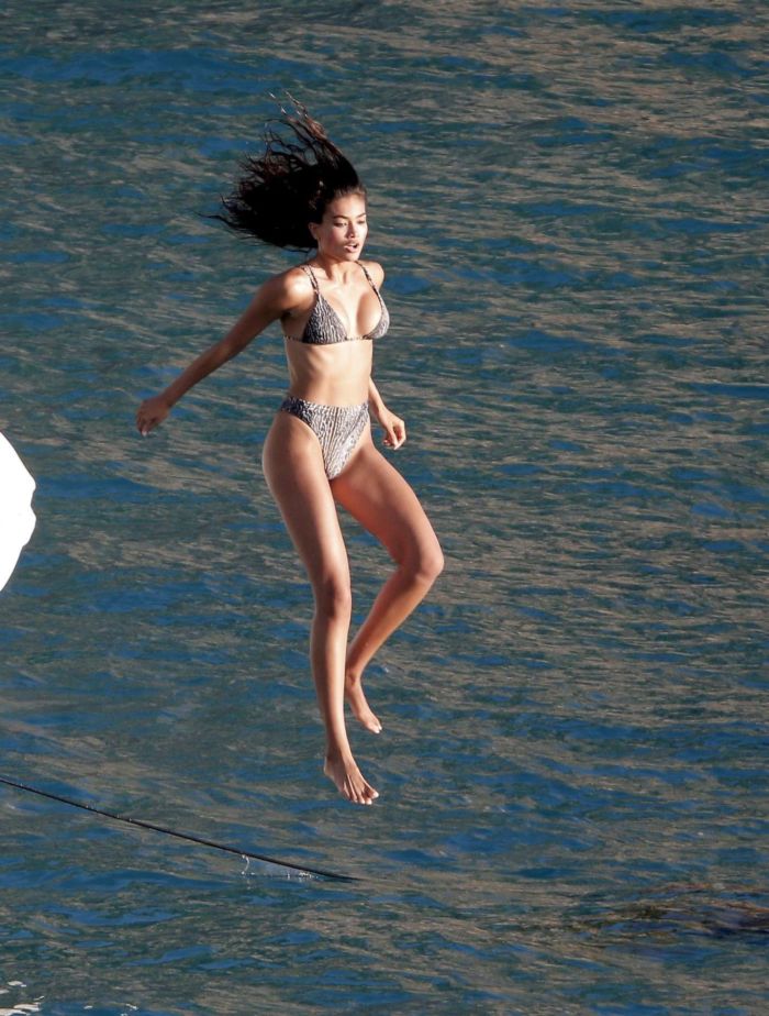 Kelly Gale In Bikini On A Yacht For Victoria's Secret Photoshoot