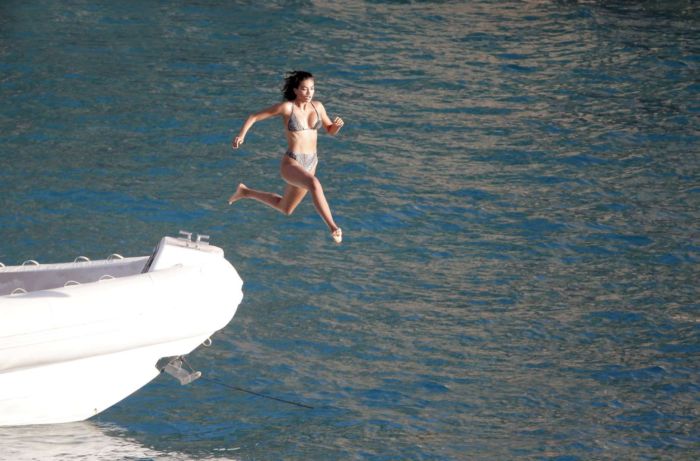 Kelly Gale In Bikini On A Yacht For Victoria's Secret Photoshoot
