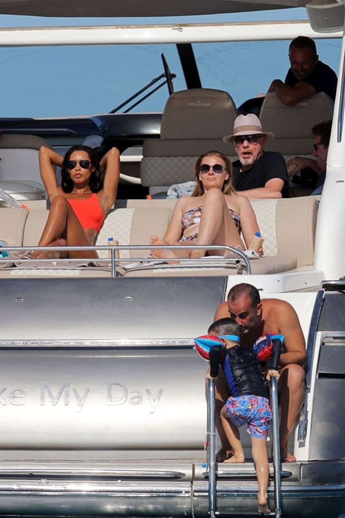 Katie Price In An Orange Bikini At A Swimming Pool In Turkey