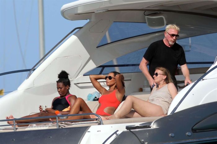 Katie Price In An Orange Bikini At A Swimming Pool In Turkey