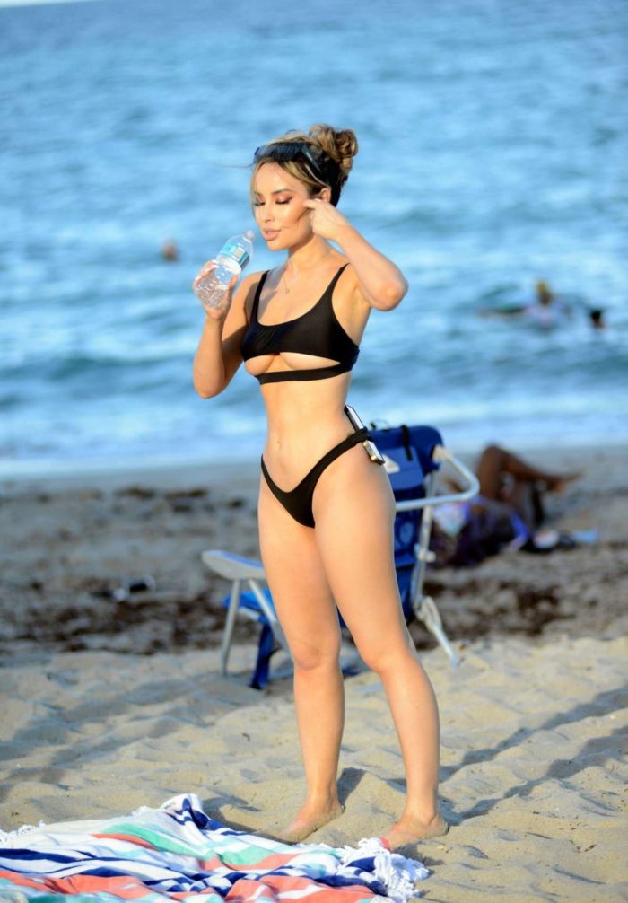 Lisa Opie And Ramina Ashfaque Vacationing In Bikinis At Beach In Miami