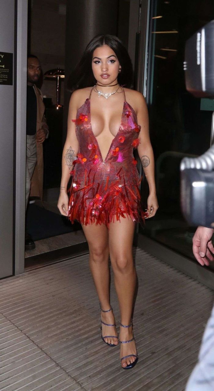 Mabel Shines In A Red Dress At The Brit Awards 2020 Afterparty