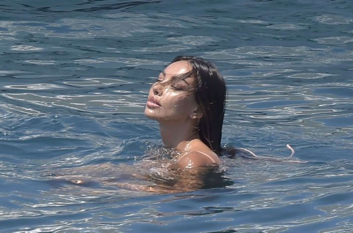 Madalina Ghenea Vacationing In Bikini On A Yacht In Portofino