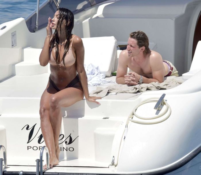 Madalina Ghenea Vacationing In Bikini On A Yacht In Portofino