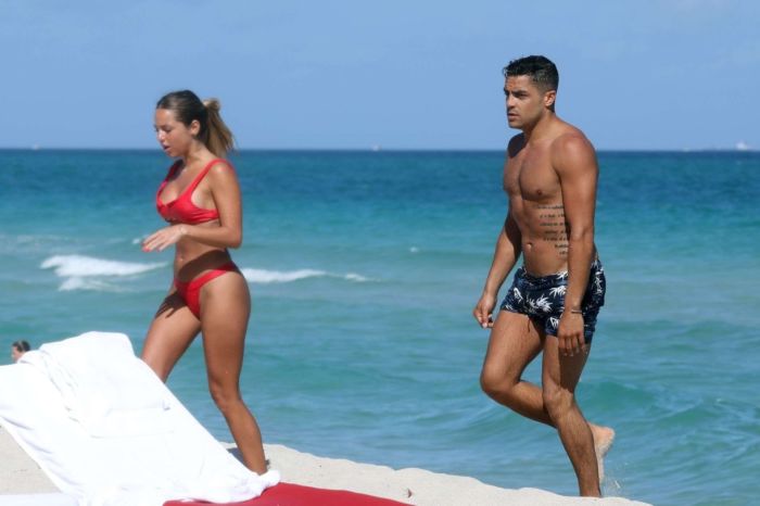 Maddy Burciaga On A Bikini Vacation With Her Boyfriend Alexis Lechanet At Miami Beach