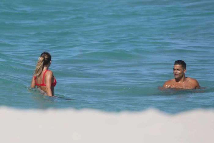 Maddy Burciaga On A Bikini Vacation With Her Boyfriend Alexis Lechanet At Miami Beach