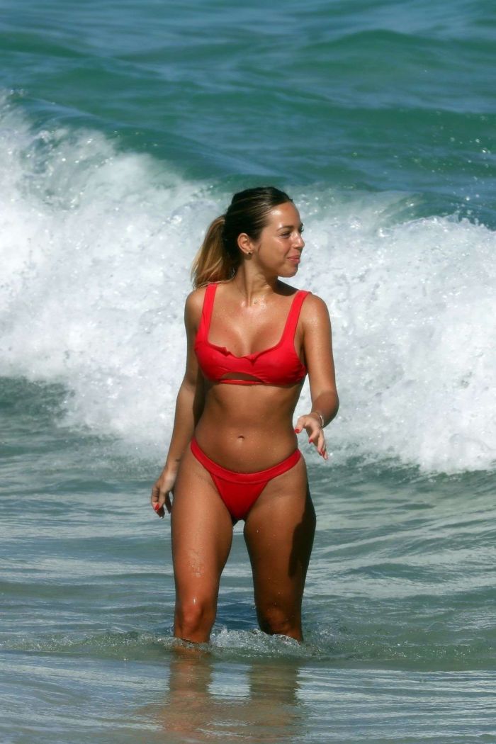 Maddy Burciaga On A Bikini Vacation With Her Boyfriend Alexis Lechanet At Miami Beach