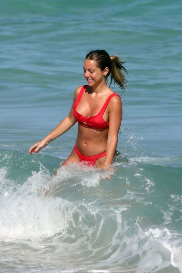 Maddy Burciaga On A Bikini Vacation With Her Boyfriend Alexis Lechanet At Miami Beach