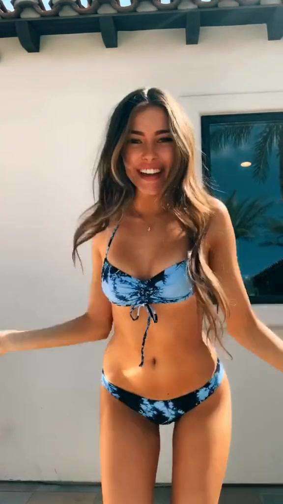 Cheerful Madison Beer Dancing In Bikini