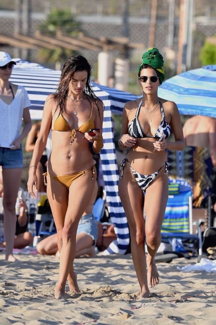 Marcela Braga And Alessandra Ambrosio Enjoying Together In Bikinis At The Beach