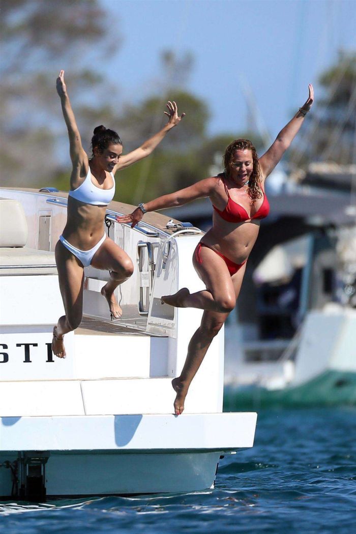 Maria Pedraza In A White Bikini On A Yacht In Formentera