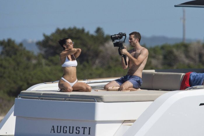 Maria Pedraza In A White Bikini On A Yacht In Formentera