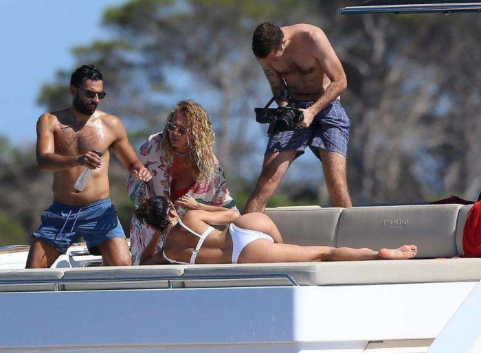 Maria Pedraza In A White Bikini On A Yacht In Formentera