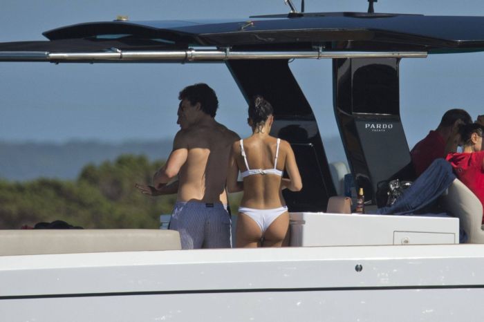 Maria Pedraza In A White Bikini On A Yacht In Formentera