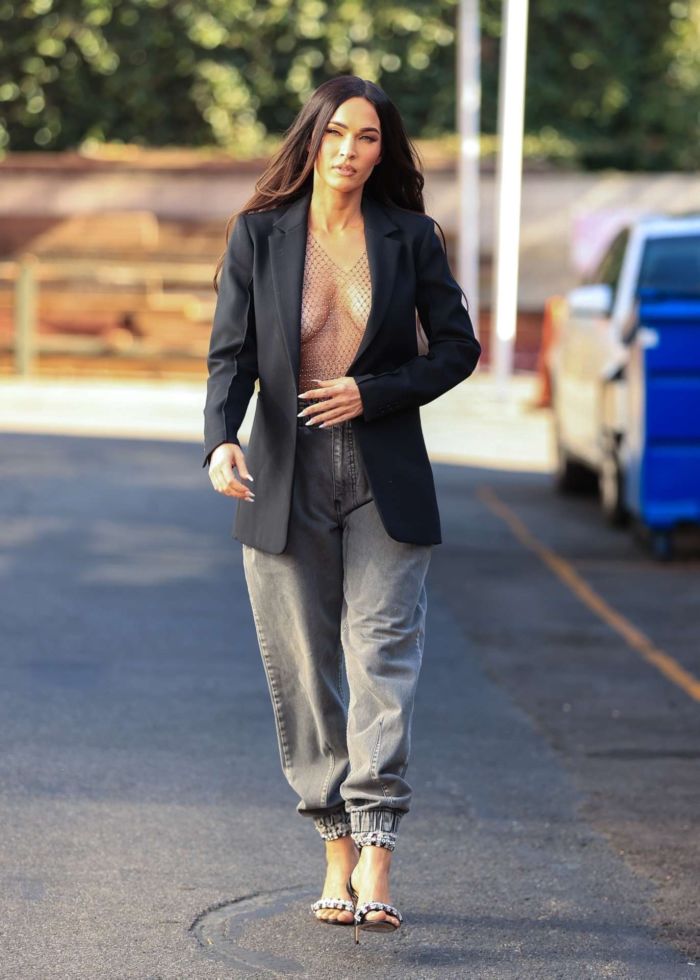Megan Fox In An Open Blazer For A Photoshoot In Los Angeles