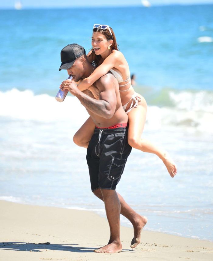 Nicole Williams On A Vacation In White Bikini At The Beach In Malibu